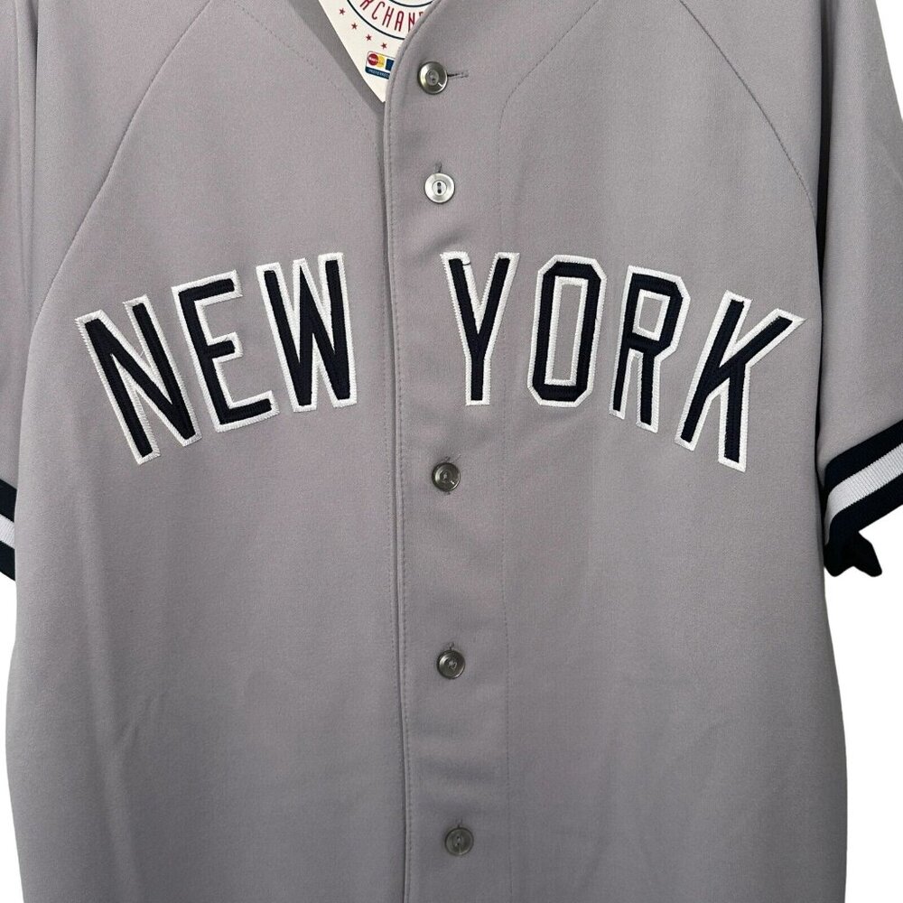 New York Yankees VTG Majestic MLB Jersey Gray #5 Joe DiMaggio - Medium - Picture 2 of 7